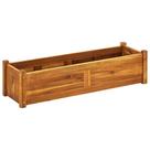Cama Elevada para Jardín Ergode de Madera de Acacia 100x30x25 cm Marrón Rústico