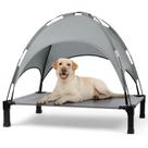 Cama Elevada para Perros Heeyoo con Dosel Removible Gris Cama Elevada para Perros Heeyoo con Dosel Removible Gris