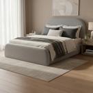 Cama Em MDF Revestida Com Linho De Alto Padrão Pronto Envio Tecido De Alto Padrão Montagem Fácil