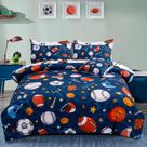 Cama em uma bolsa A Nice Night Sports Microfiber Twin, 6 unidades, azul marinho