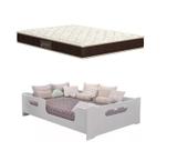 Cama Encanto Casal Montessoriana Infantil 100% MDF + colchão Prodormir de 1.88x1.38 - Branca