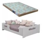 Cama Encanto Casal Montessoriana Infantil 100% MDF + colchão Toraflex de 1.88x1.38 - Branca