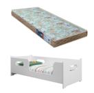Cama Encanto Solteiro Montessoriana 100%MDF + Colchão Solteiro 188x88 Toraflex - Branca