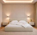 Cama Estofada Siena 140cm Com Cabeceira Para Quarto Casal