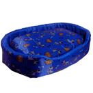 Cama Europa para Cachorro e Gato I love Pet Média Lavável Azul Estampada