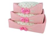 Cama Europa Retgular Flowers Rosa Bonito Pra Cachorro CA006 Cama Europa Retgular Flowers Rosa Bonito Pra Cachorro CA006
