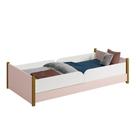 Cama Evolutiva Ravi Rosa Fosco com Pés Amadeirado e 2 Kits Proteção Lateral Lisa - Reller Móveis Cama Evolutiva Ravi Rosa Fosco com Pés Amadeirado e 2 Kits Proteção Lateral Lisa - Reller Móveis
