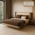 Cama Flutuante King Com Cabeceira Acabamento Premium Luxuosa