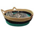 Cama Gato Arranhador Ninho Cestinho Rasqueavel Pet Animais Estimaçao Bichinhos petshop Caminha Confortavel Divertida Petshop Casa