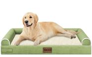 Cama Grande para Cães NANUYA Ortopédica 66x56cm Impermeável Verde