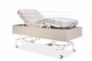 Cama Hospitalar Motorizada com Elevação do Leito MedicalConfort Pilati Colchão Original Pilati Rodas Grade