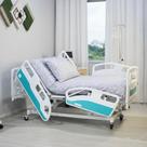Cama Hospitalar Motorizada Luxo 8 Movimentos Com Colchão D33 e Grades em ABS