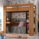Cama IJuvenil Montreal com Escrivaninha Multifuncional Nogal