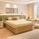 Cama Infantil Casal com 4 Gavetas Gades Yescasa Freijó Cama Infantil Casal com 4 Gavetas Gades Yescasa Freijó