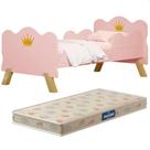 Cama Infantil com Colchão Realeza Rosa