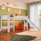 Cama Infantil com Escorregador Bb1001 Branco - Completa Móveis Cama Infantil com Escorregador Bb1001 Branco - Completa Móveis