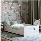 Cama Infantil Com Grade De Proteção Branco