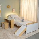 Cama Infantil com Kit Escrivaninha, Escorregador e Nicho Petit Casatema MadeiraOriginals