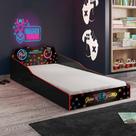 Cama Infantil com Laterais de Proteção Gamer Pura Magia Preto Cama Infantil com Laterais de Proteção Gamer Pura Magia Preto