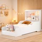 Cama Infantil Com Prateleira Para Brinquedo Liz Proteção Lateral Estilo Moderno Cama Baixa De Chão