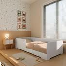 Cama Infantil de Solteiro Montessoriana em 100% Mdf Premium Mark Branco TX