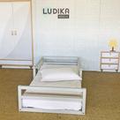 Cama Infantil Fortaleza Baixa Corda Cinza Prata Fina