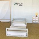 Cama Infantil Fortaleza Baixa Corda Cinza/Prata Fina