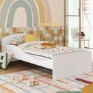 Cama Infantil Lua 100% Mdf Branco Brilho - Móveis Peroba