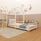 Cama Infantil Meia Casinha Evolutiva Com Pes Branca Cama Infantil Meia Casinha Evolutiva Com Pes Branca