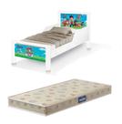 cama infantil meli dos Patrulha Canina com proteção lateral com colchão