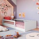 Cama Infantil Montessoriana 85cm x 194cm Grades de Proteção
