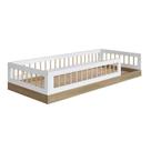 Cama Infantil Montessoriana Aveiro OAK com Branco Completa Móveis