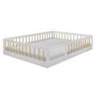 Cama Infantil Montessoriana Casal Tigus Cauã - Branco/Amadeirado Cama Infantil Montessoriana Casal Tigus Cauã - Branco/Amadeirado