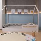 Cama Infantil Montessoriana Casinha Com Telinha Rattan Tamanho Solteiro Coleção Divertidamente