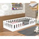 Cama Infantil Montessoriana Criança Helo Solteiro com Colchão - Branca