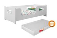 Cama Infantil Montessoriana Encanto Criança com Colchão Menino Menina Casinha Grade Cercado Solteiro Crianças Caminha Boneca Cabana Resistente Bebê