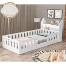Cama Infantil Montessoriana Helo Solteiro com Nicho e Led Branca Acompanha Luminária Nuvem