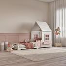 Cama Infantil Montessoriana Solteiro Mariana Limonada Rosa/Branco Cama Infantil Montessoriana Solteiro Mariana Limonada Rosa/Branco