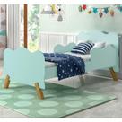 Cama Infantil Nuvem Verde com Proteção Lateral e Colchão Cama Infantil Nuvem Verde com Proteção Lateral e Colchão