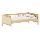 Cama Infantil Paglia Solteiro com Tela de Rattan Carvalho Malva