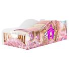 Cama Infantil Personagens 1154 Carruagem Mdf Rosa Milani Movelaria