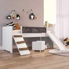Cama Infantil Playground com Escorregador e Rampa By710 Branco - Completa Móveis Cama Infantil Playground com Escorregador e Rampa By710 Branco - Completa Móveis