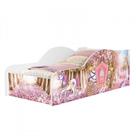 Cama Infantil Princesa Carruagem Castelo Menina Casinha Grade Elegante Cercado Solteiro Crianças Caminha Boneca Cabana Resistente Bebê