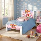 Cama Infantil Solteiro com Grade Adesivada e Colchão Tema Sky - Branco Sky