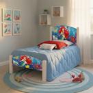 Cama Infantil Solteiro Tema Ariel Estrutura Resistente - Branco Ariel