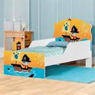 Cama Infantil Tick Pirata do Mar Com Colchão
