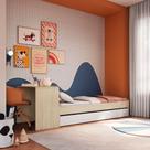 Cama Infanto Juvenil Com Escrivaninha E Cama Auxiliar Solteiro Carvalho Completa Móveis Cama Infanto Juvenil Com Escrivaninha E Cama Auxiliar Solteiro Carvalho Completa Móveis