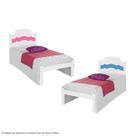 Cama Iris Solteiro 0,88cm Branco/Azul/Rosa - Cambel