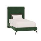 Cama Japonesa com Cabeceira Almeriaharu Solteiro Pés Alumínio Veludo Verde - Sallar Home