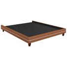 Cama Japonesa Corea Queen material sintético Caramelo / Bouclê Suave Off White - Sallar Home